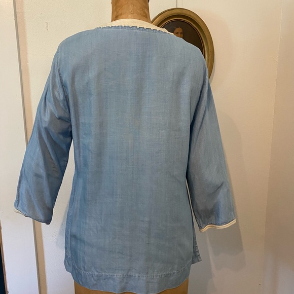 Tommy Bahama Chambray Embroidered Tunic - Picture 4 of 12